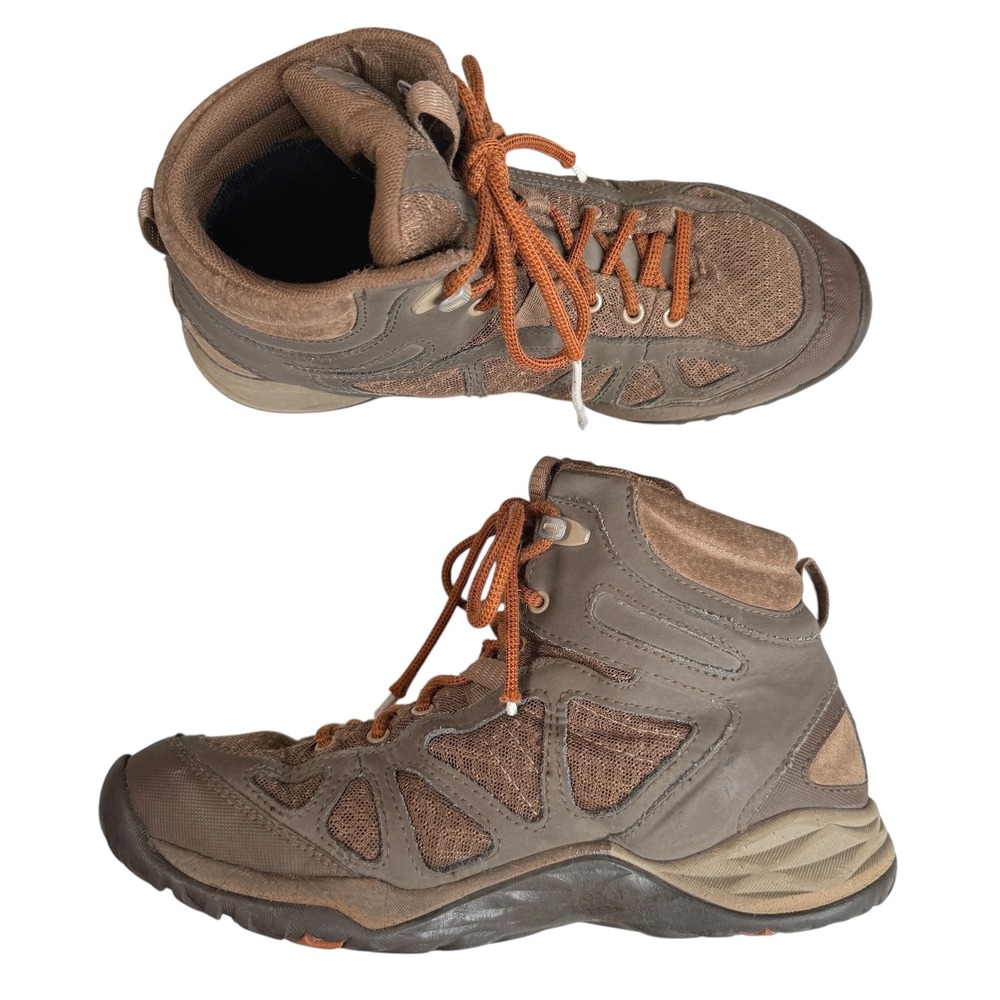 Merrell Hiking Boots Womens 8 Brown Mid Waterproof Outdoors Gorpcore Trail Camp
